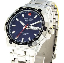 Swiss Alpine Military by Grovana Herrenuhr Datum 10ATM Edelstahl 7043.1135