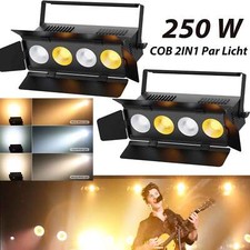 2x 250W COB LED Par DMX Audience Blinder Strahler Warmweiß Weiß dj Scheinwerfer