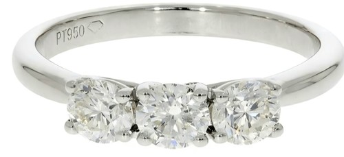 Trilogie ring aus platin und - aus,