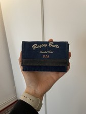 Retro Portemonnaie Geldbeutel Vintage Skater Etui Blau