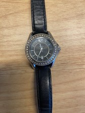 Fossil Uhr Damen Schwarzes Lederarmband