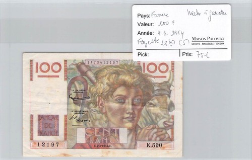 Geldschein frankreich 100 - geldschein,