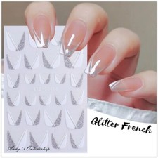 3D Nagel Sticker Nail Art Sticker Selbstklebend Aufkleber Glitzer Nagelsticker