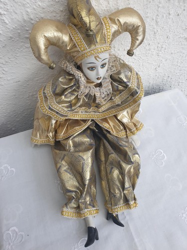 Vintage harlekinpuppe - vintage,