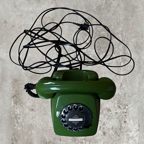 Vintage wählscheibentelefon - vintage,