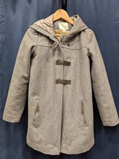 VERTBAUDET Mädchen Wintermantel m. Teddyfell in Grau / Gr. 156 cm - Top-Zustand