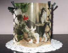 DekoWindlicht Katzen Shabby