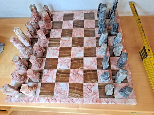 Vintage onyx schachspiel - vintage,