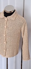Die Mode Volker Lehmann Miss Inga, Handgestrickte Cardigan  - M, beige,  Italy