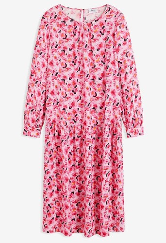 Midikleid gekrinkelter viskose - gekrinkelter,