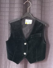 Weste Kinder Gr. 104/110 schwarz samtartig Schöpflin-Jugendmode