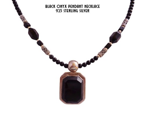 Schwarzer onyx anhänger - onyx,