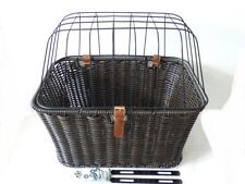 Fahrrad Hunde Korb für Gepäckträger Hundekorb Dick Rattan Fahrradkorb XXL 15KG D