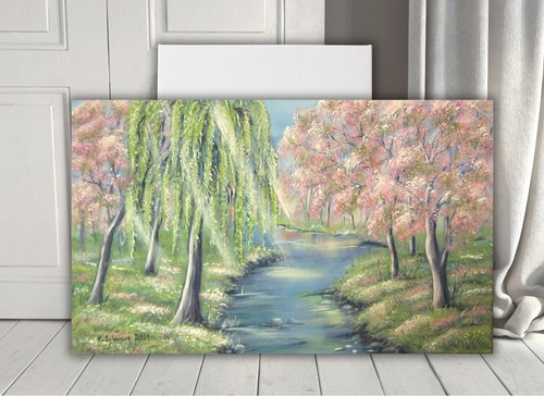 Spring morning 100x60cm - morning, 100x60cm,