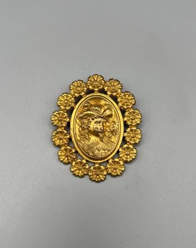 Vintage brosche goldfarben - brosche,