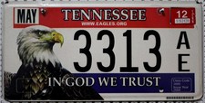 Tennessee Nummernschild USA