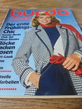 Burda Moden Ausgabe 1 aus 1980  komplett mit allen Schnittbogen