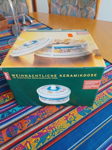 Weihnachtliche keramikdose - weihnachtliche,