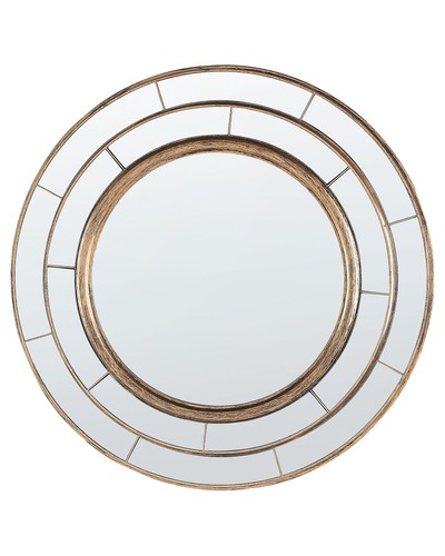 Wandspiegel rund gold - , cm