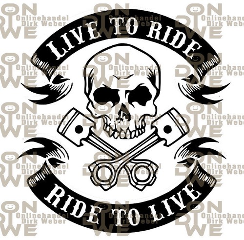 Aufkleber live ride - aufkleber, "live