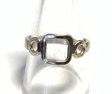 Sterling Silber 925 Quadrat & Kreis Ring Größe 9,25 IZ04