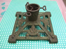 Alter Gusseisen Christbaumständer Halter eckig