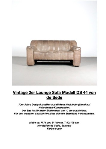 Sede ds44 ledersofa vintage - sede,