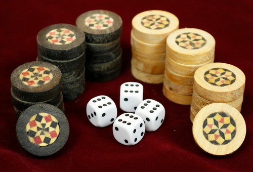 Handgefertigte holz backgammon - holz,