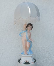 vintage Porzellan Lampe ca. 132cm - Putto Engel Italien 1970er 80er Jahre