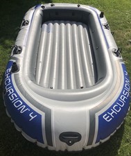 INTEX Excursion 4 | Boot Schlauchboot Angelboot | PaddelPumpe | Boot-Set | 68324