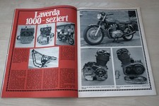 Motorrad 22/1972 Laverda 1000 Motor seziert - ein interessanter Bericht auf 4 Se