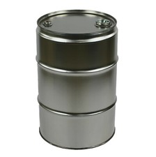 Garagenfass/Spundfass/Stahlfass/Metallfass/Ölfass 60 L NEU, blank/roh/unlackiert