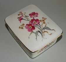 Eschenbach Porzellan Dekor  Deckeldose Blumendekor mit Goldrand