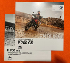 BMW  Motorrad   F700 GS  ENDURO +  PREISE      brochure   2 Prospekte  -TOP