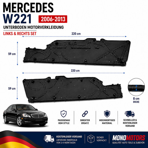 Underbody cover for - cover, mercedes