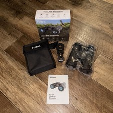 Fernglas mit 12x Vergrößerung Wasserfest Binocular Tasche Schwarz Neuwertig