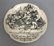 Kuchenteller Rosenthal  Form ohne Nahmen Till Eulenspiegel Björn Wiinblad 20 cm