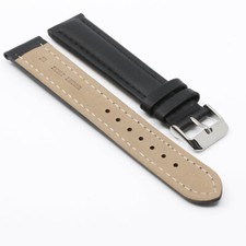 Uhrenarmband Leder Armband, echt Leder Uhrband, Ersatzband Schwarz 18 oder 20mm