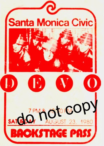Devo backstage pass santa - devo, pass.