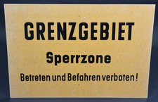 DDR GT Schild Grenze