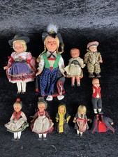 Alte Puppen Figuren Sammlung Konvolut Trachten traditionelle Kleidung Rarität