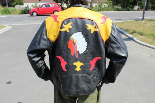 Kunstlederjacke indianermotiv - kunstlederjacke,