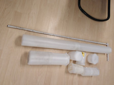 2x Drehpack Versandrolle Versandrohr Versandhülse DP105 von 20-35cm Rose Plastic