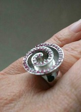 La Luna Kerstin Michaelsen 925 Silberring mit Rubinen Größe 18 Cocktailring