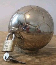 Alte Spardose Fußball BMF Metal 70er Retro