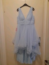 Blaues Kleid Aus Polyester