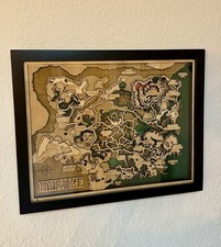 Hyrule 3D Map Wandbild Zelda