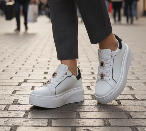 Damen sneaker weiß schmuck - weiß,