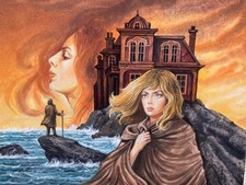 Originalzeichnung Titelbild Horror Grusel Gemälde Nikolai Lutohin signiert Spuk