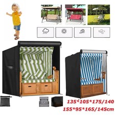 XXL 420D Strandkorb Schutzhülle Abdeckhaube Plane Abdeckung mit Reißverschluss